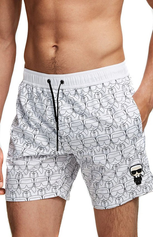 Karl lagerfeld swimsuit pants קארל לגרפלד במכנס בגד ים היסטרי בצבע לבן